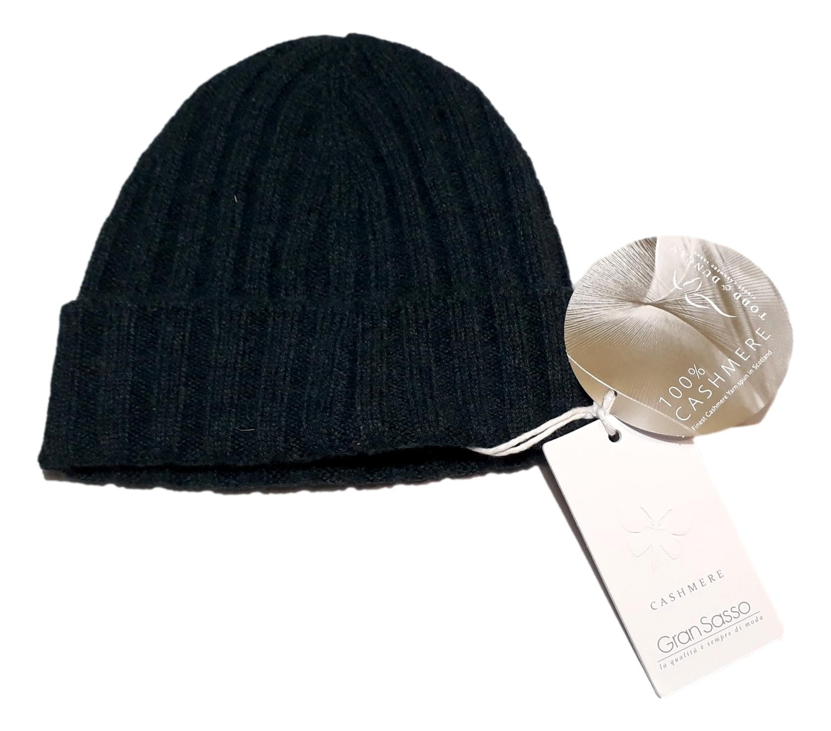 Cappello a Coste in Puro Cashmere